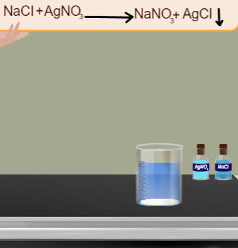 L'interaction de la solution de chlorure de sodium avec la solution de nitrate d'argent