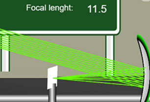 Determine the focal length of a concave mirror