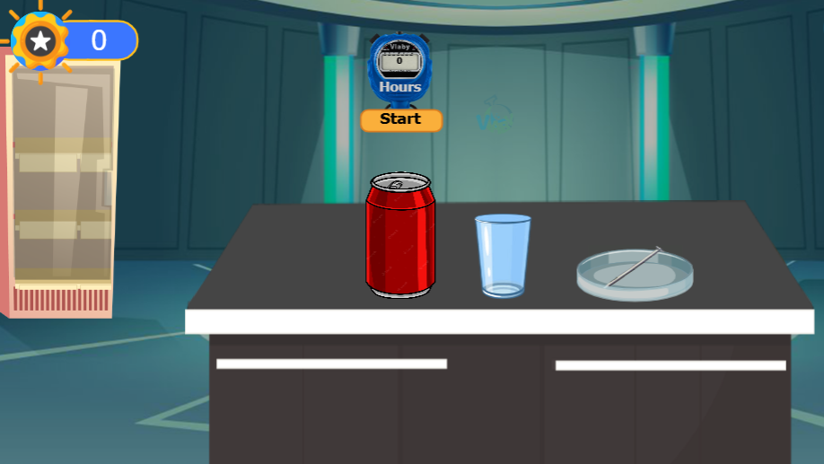 ملاحظة التغيرات على مسمار حديدي في مشروب غازي