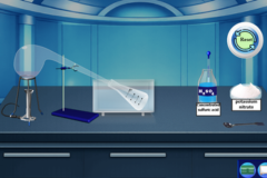 Préparation de l'acide nitrique dans le laboratoire
